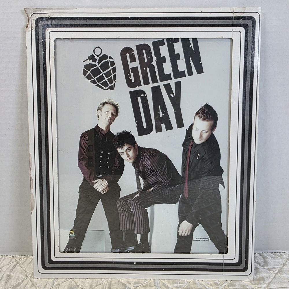 Vintage Green Day Glass Carnival Fair Prize Poster 12" X 10" Man Cave Bedroom